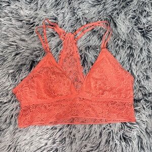 Aerie Bright orange lace bralette